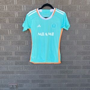 ADIDAS Women's Inter Miami 2024 Miami Messi Jersey Easy Mint Sz S